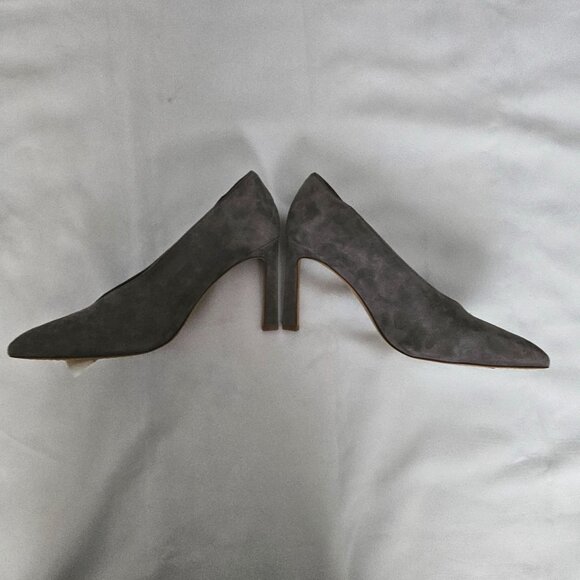 Vince Camuto Gray Pointed Toe Ankia Suede High Heel Pump Women's 8 ½ / 39 NWOB - Picture 6 of 11